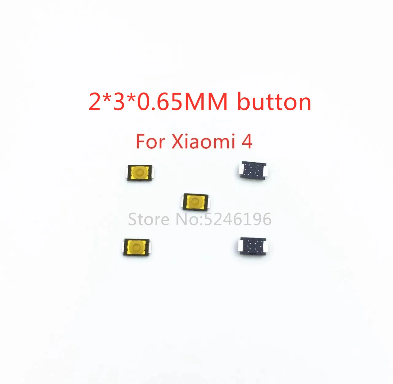 10-100pcs 2*3*0.65MM 2x3x0.65MM Power on volume button 2Pin For Xiaomi 4 Replace Part