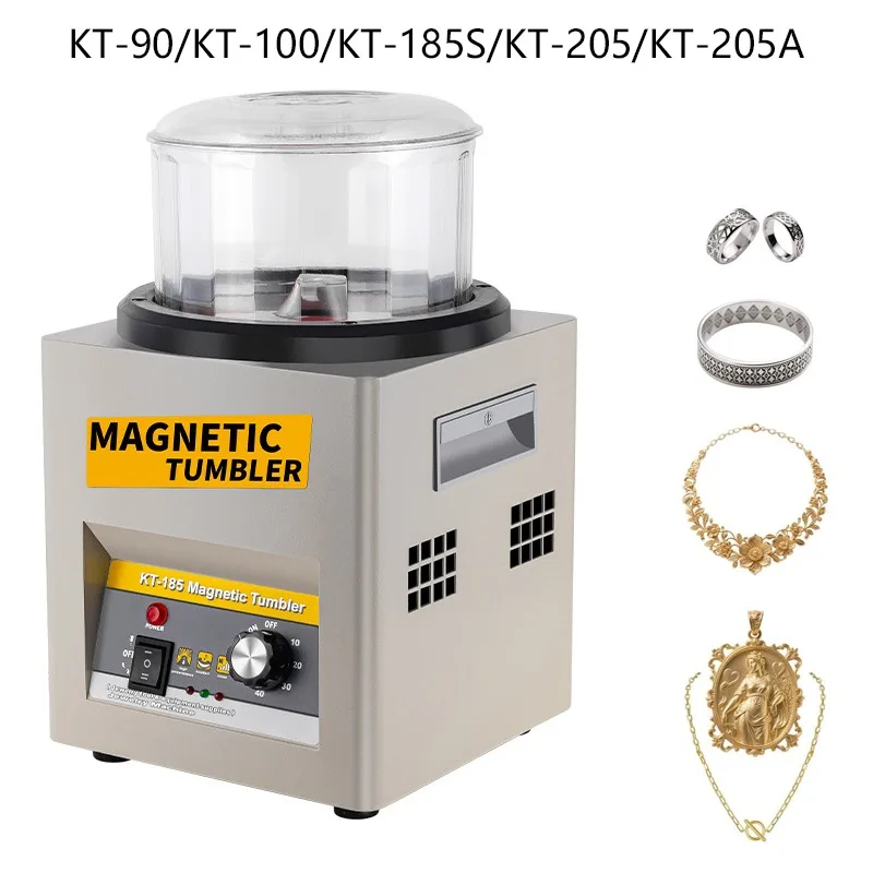

Magnetic Tumbler Jewelry Polisher Tumbler Finisher Deburring Chamfering and Polishing of Gold Silver Copper and Steel Components