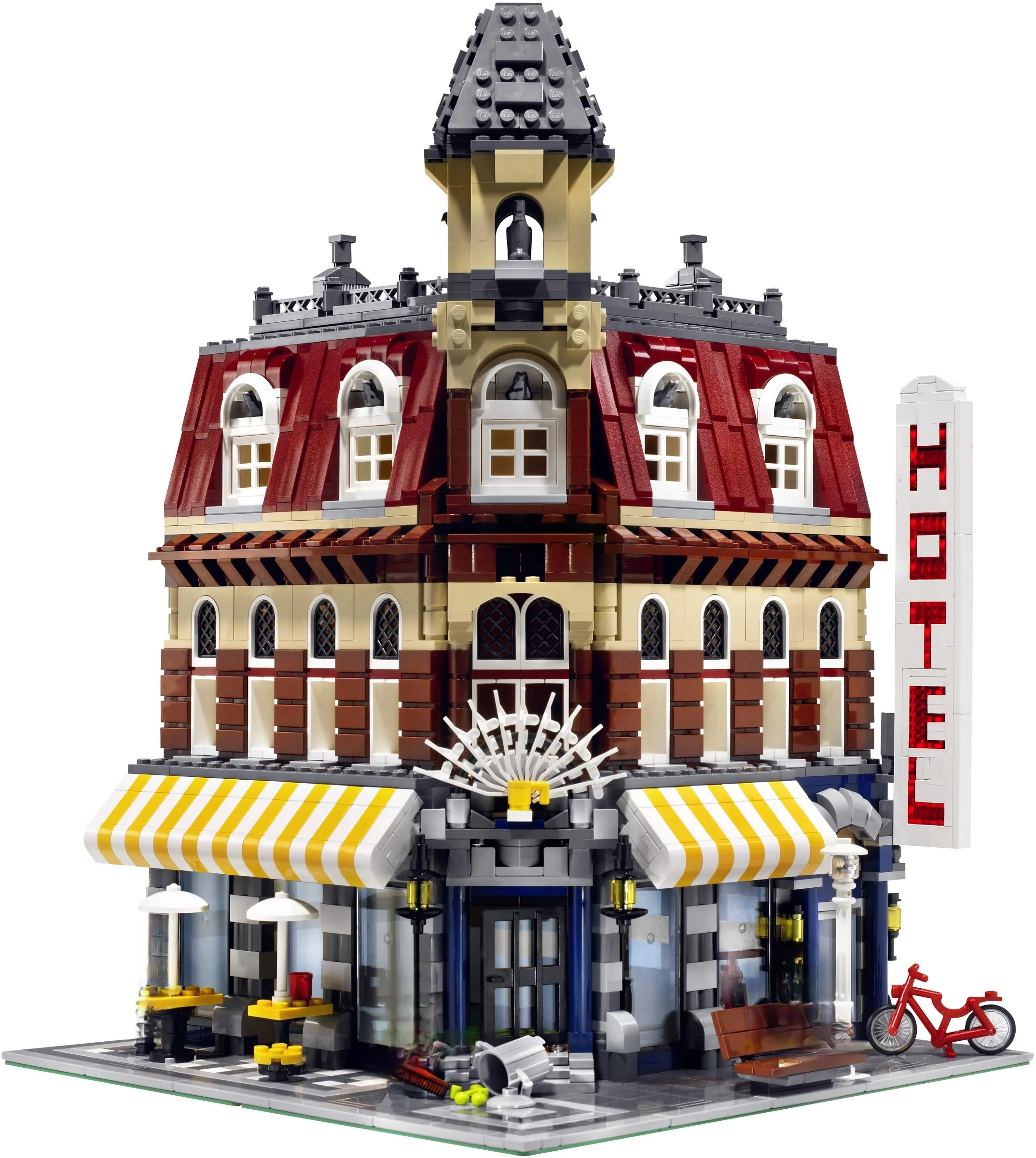2133pcs Creative Expert Cafe Corner Ctiy Hotel Modular Street View 15002 Building Block Sets Compatible With Model