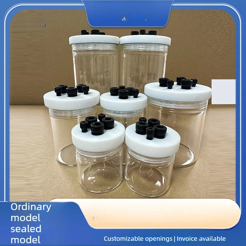 Sealed electrolytic cell, three electrode system electrolytic cell, micro sealed electrolytic reactor. Matching electrode.