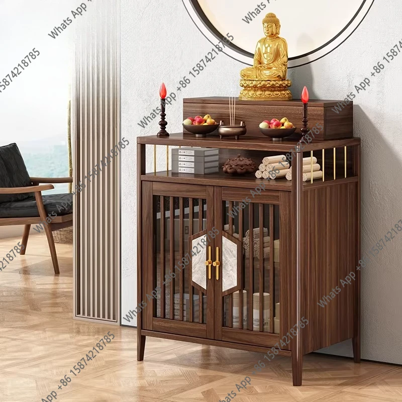 Solid wood table incense case household altar cabinet Buddha table incense table living room middle hall cabinet