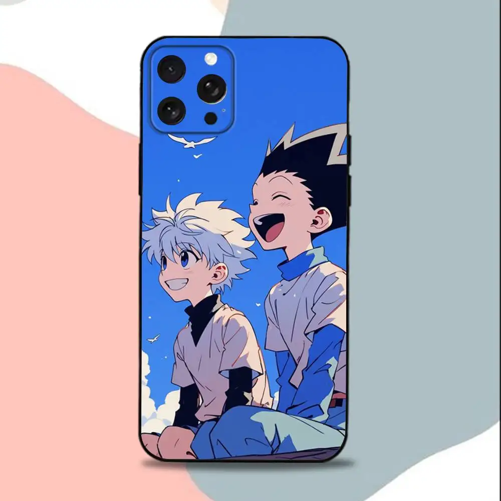 Cool Killua Z-Zoldyck Hunter Phone Case For iPhone 15,13,16,12,11,17,14,Plus,Pro,Max,XS,XR,X,SE,Mini,Soft Silicone Black Cover