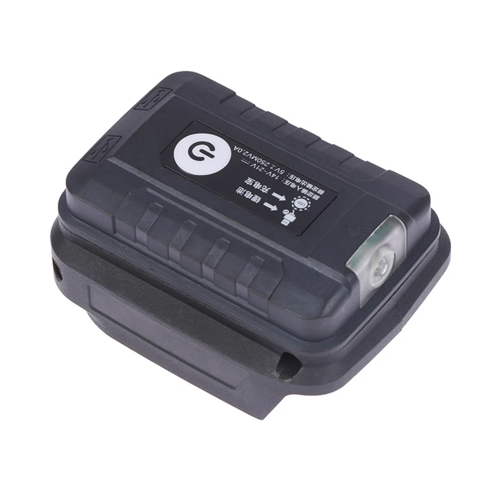 Enhance Your Power Tool Battery with LED Light Battery Adapter Dual USB Output Converter for 18V Liion Battery