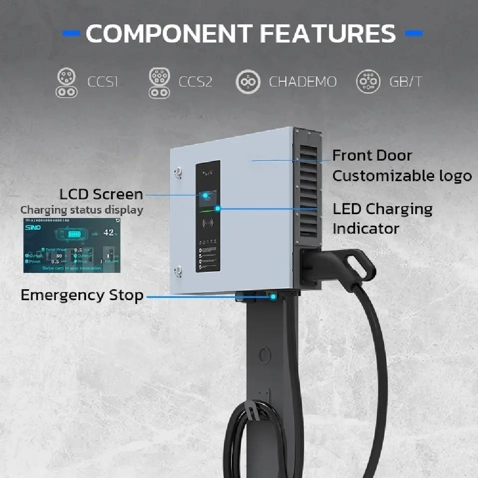 Wall Mounted 40KW CCS2 EV Wallbox Charger Ocpp 1.6J Dc Electric Car Charging Station