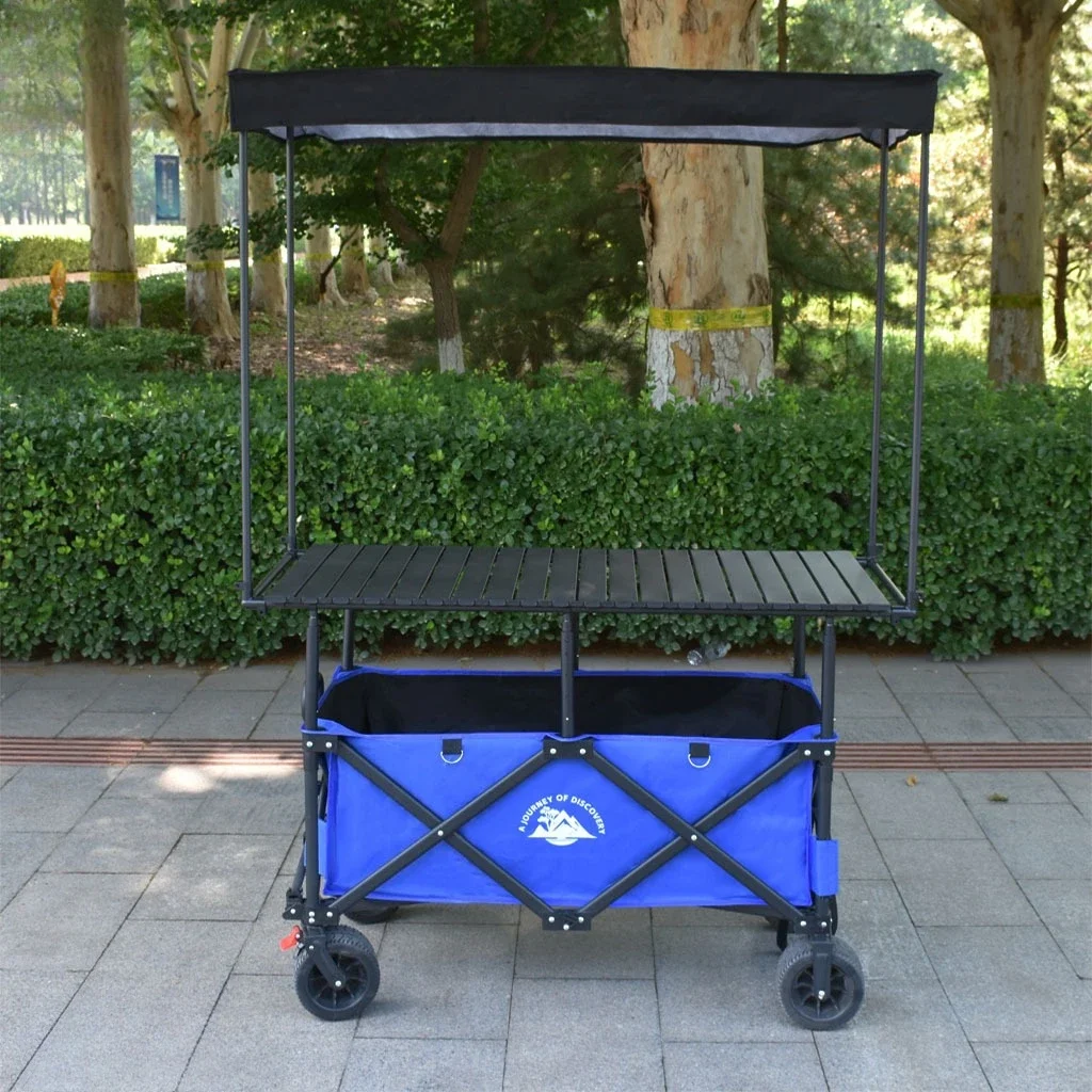 Night market stall trolley foldable liftable camping