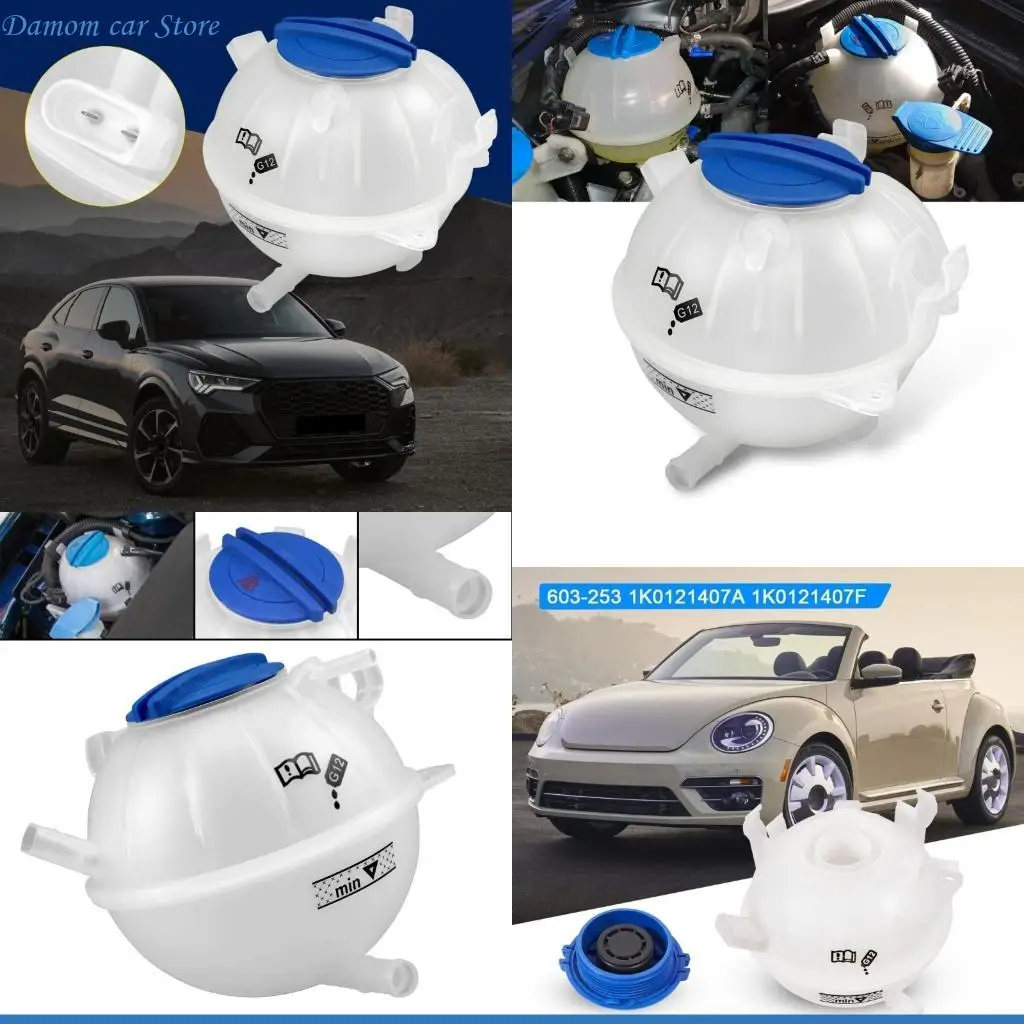 A2UC 1.5L Transparent Coolant Reservoir 1K0121407A High Performances Coolant Storage Tanks Designed for Multiple Vehicles