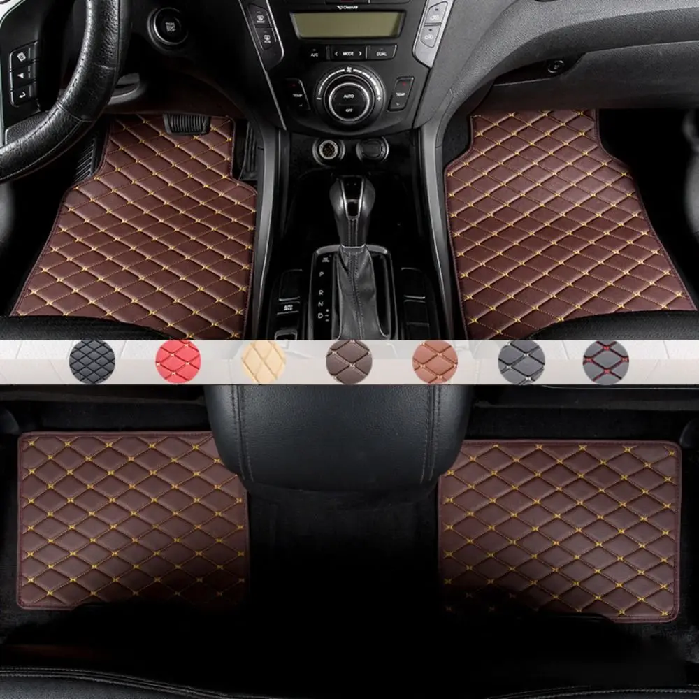 

4 шт. новые водонепроницаемые автомобильные коврики, износостойкие нескользящие автомобильные внутренние ковры, кожаные автомобильные коврики для ног, защита