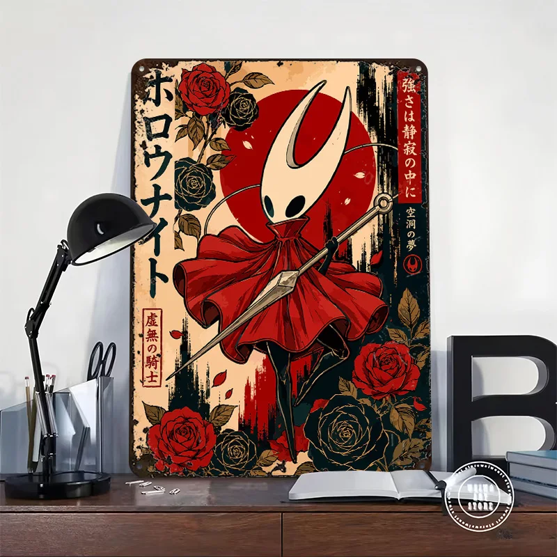 Hornet Japanese Personalized 3D Textured Metal Poster Wall Art Vintage Tin Signs for Setup Decorations Office Decor Room Retro
