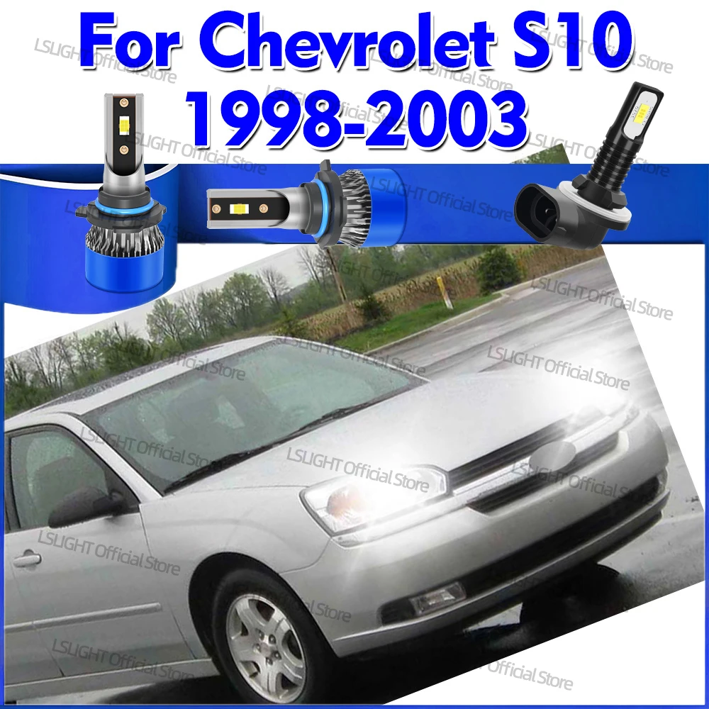 

2/6x LED Headlights 20000LM 6000K 3570 CSP Fog Light Bulbs For Chevrolet S10 1998 1999 2000 2001 2002 2003 Auto Accessories 12V