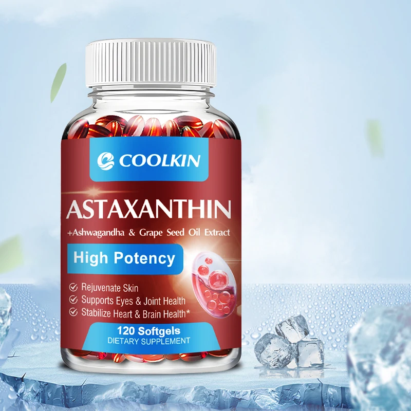 Astaxanthin 24 มก. - Ashwagandha - ส่งเสริมสุขภาพของหัวใจและเร่งการเผาผลาญสนับสนุนสุขภาพตา ข้อต่อ และผิวหนัง