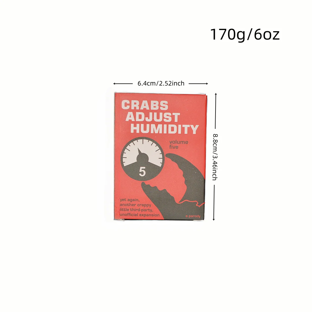《Crabs Adjust Humidity》 English Version Card Game, Fun Trivia Game, Board Game, Interactive Tabletop Game, Contains 112 Cards, a Must-Have Gift for Parties, Suitable for Christmas, Halloween