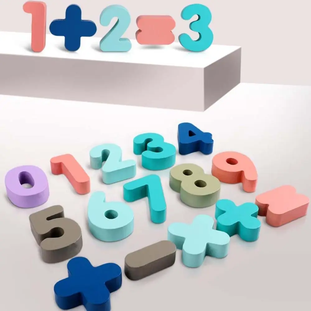 Matching Games 3D Wooden Board Early Education Mathematics Alphabet Number Puzzle Colorful Learning Toys Kids Puzzle Toys