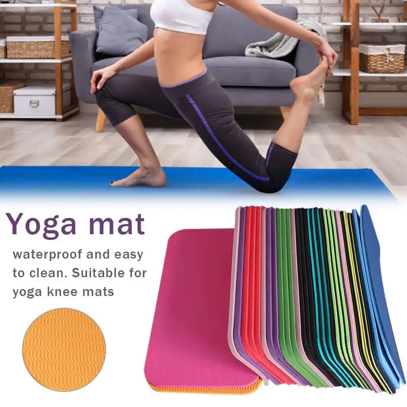 2pc Yoga Mat Mini Knee Pad Non-slip Moisture-resistant Pilates Yoga Mats For Plank Pilates Exercise Sports Gym Fitness Workout