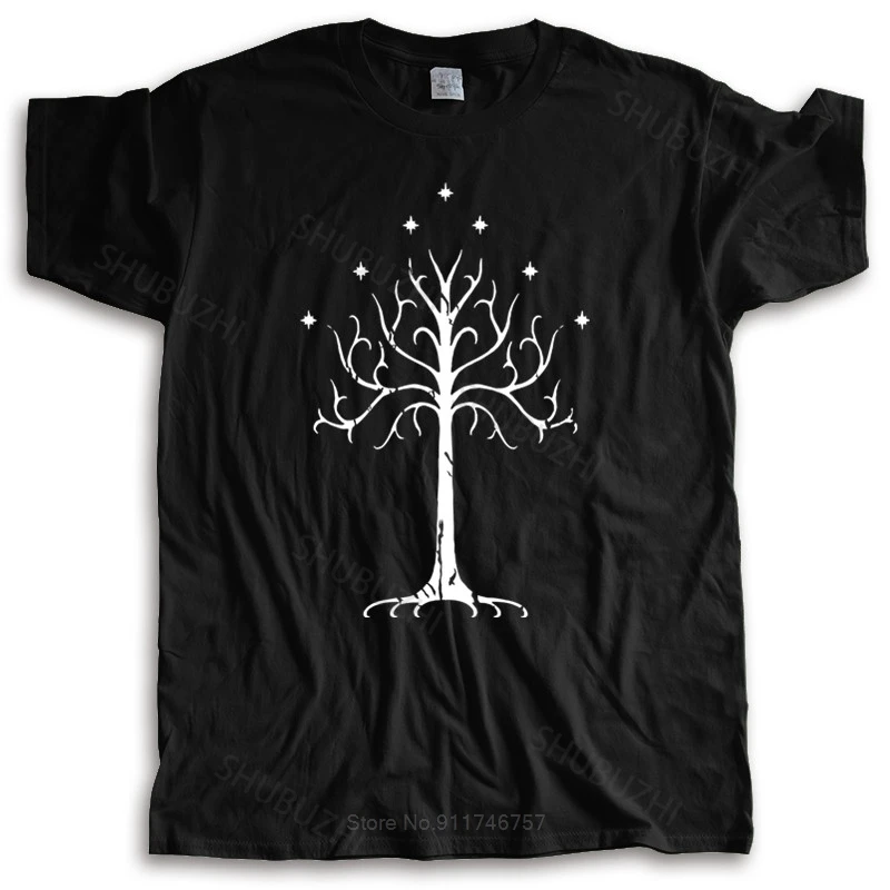 Summer mens tshirt White Tree Of Gondor Tolkien T-Shirt Premium Cotton Mordor Middle Earth unisex t-shirt teenagers cool tops