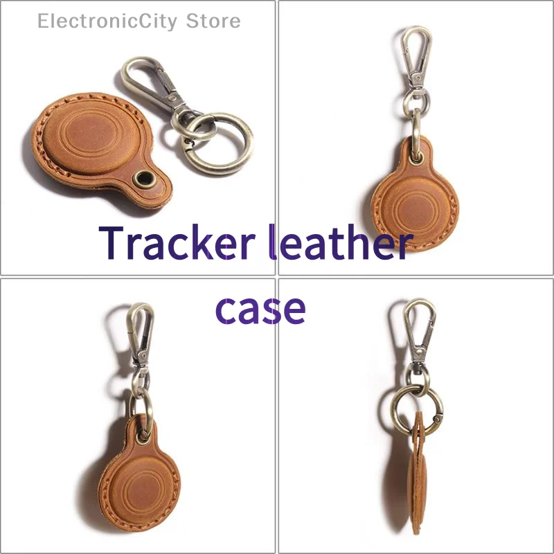 

Стильный кожаный чехол-брелок Airtag, винтажный трекер для домашних животных с функцией защиты от потери, держатель для карт Essential