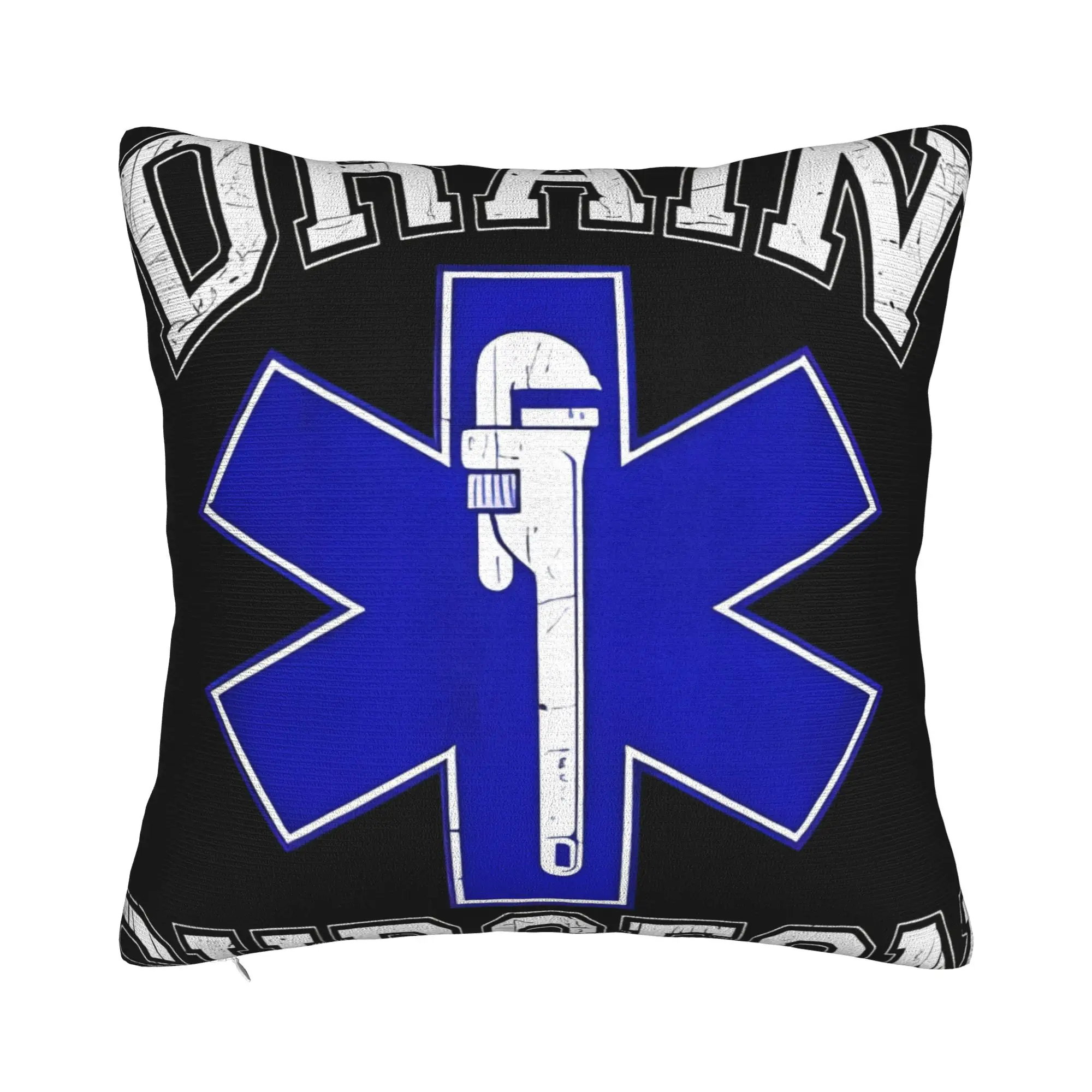 Drain sSurgeon Plumber Repairman Winter Holiday Farmhouse Home Deco Drain sSurgeon Pillow Cover Soft Durable