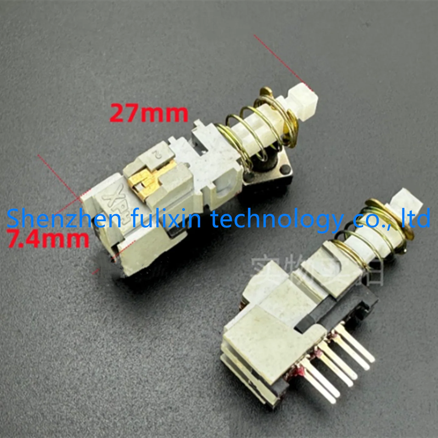 2PCS XPH Self-locking power switch adjustable lock button double row 6-pin TV direct key spring key power amplifier