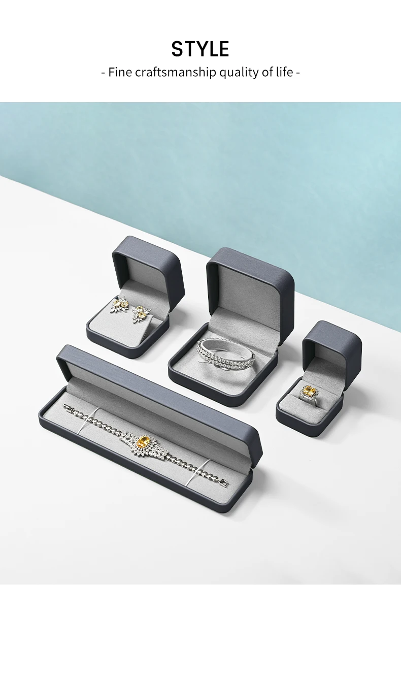 Oirlv Jewelry Box Organizer Set Velvet Boxes with Add logo for Necklace box/Ring box/Earring box Storage & Showcase for Jeweler