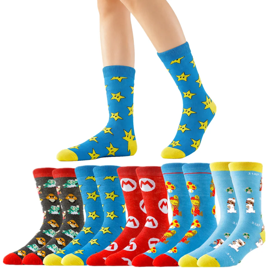 

TAKARA TOMY Funny Novelty Cartoon Anime Socks Men Women Hip Hop Street Fashion Casual Crew Socks
