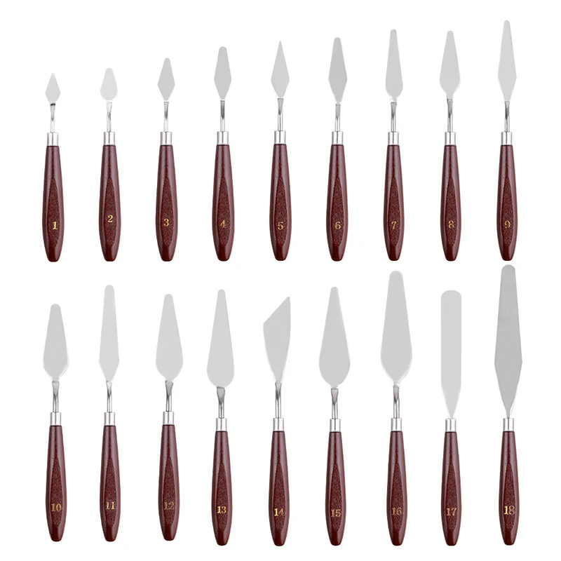 1Pcs Stainless Steel Oil Painting Knives Artist Crafts Spatula Palette Knife Art Oil Painting Knife Scraper Tools