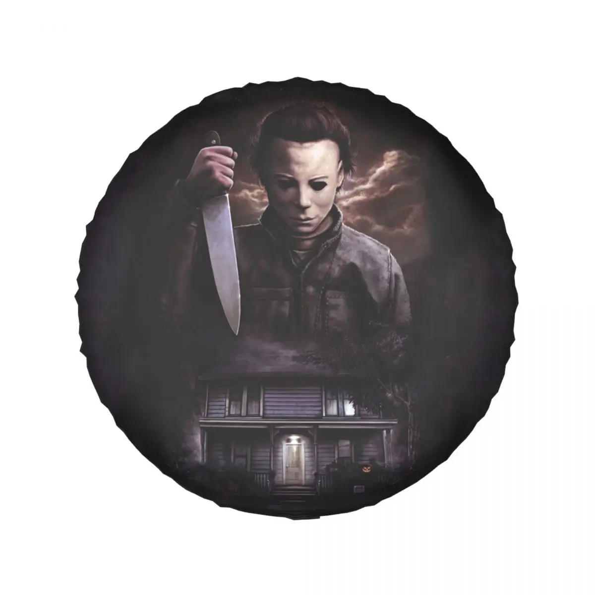 Michael Myers Halloween Horror Movie Spare Wheel Tire Cover Case for Jeep Mitsubishi Pajero Vehicle Accessories 14