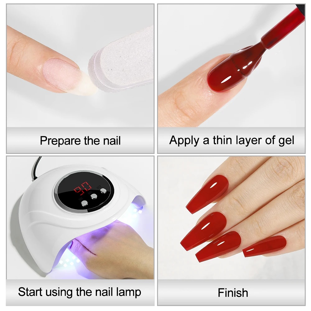 Lámpara LED UV para uñas, secador de uñas profesional de 24LED, luz de esmalte de Gel con 3 ajustes de temporizador, secador LED de Gel de curado con Sensor automático