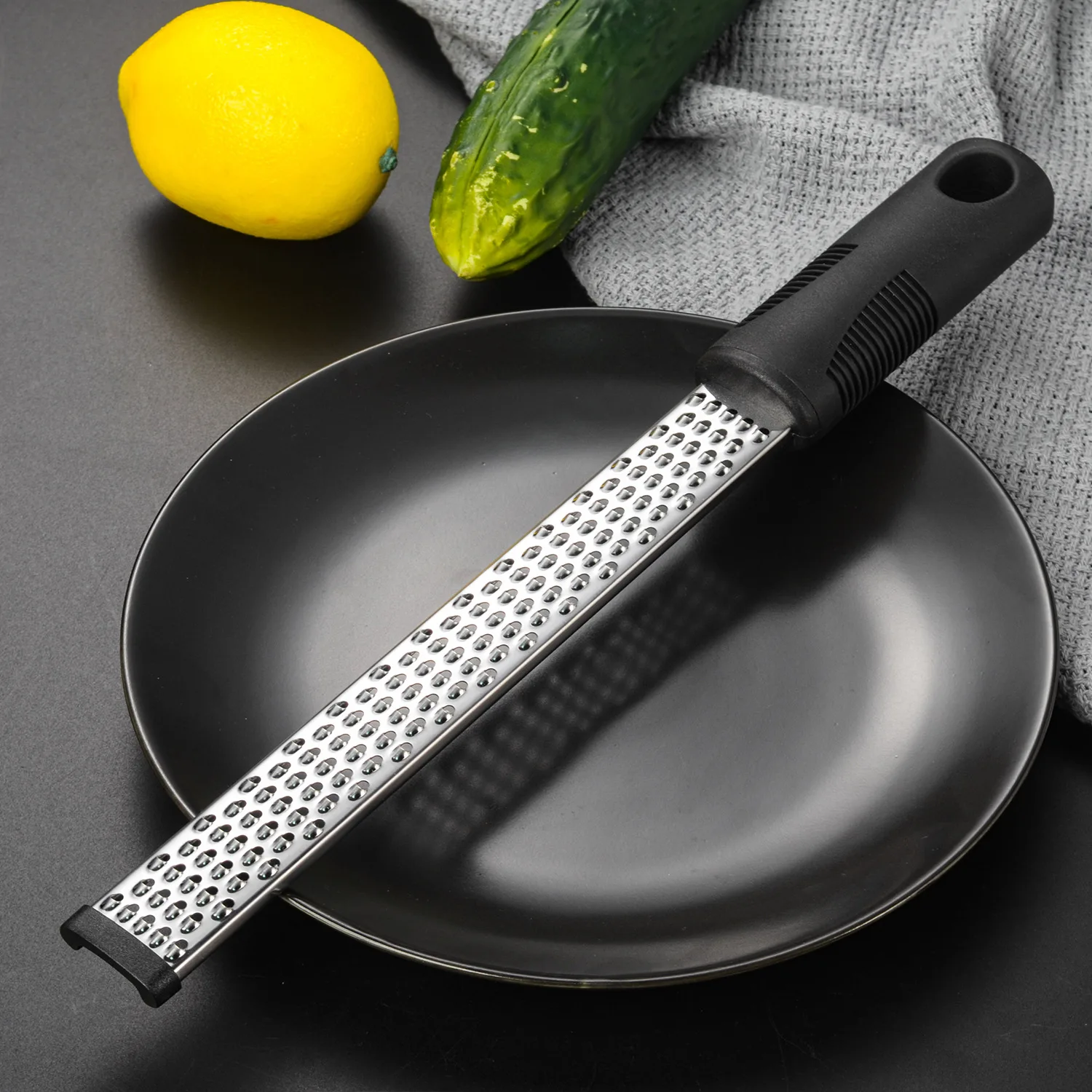 

IK Lemon Zester and Grater Professional Stainless Steel Citrus Zester for Baking Cheese Grater Ginger Grinder Kitchen Tool