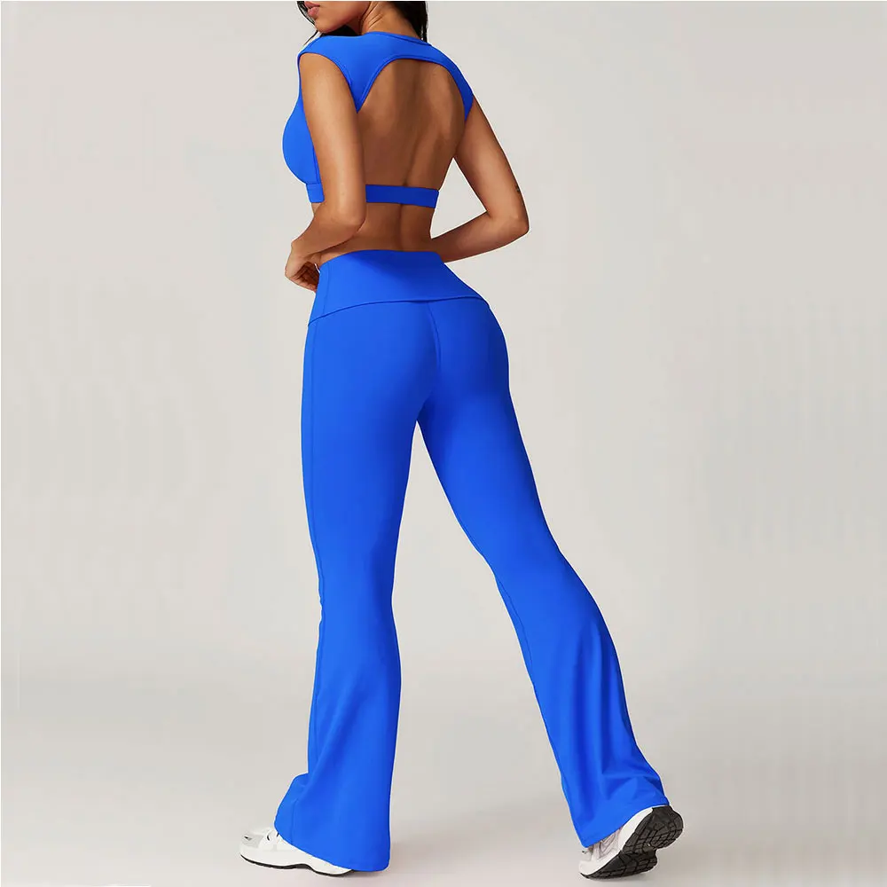 Yoga Set 2 Pieces Gym Clothes Sportswear Yoga Suits For Women Fitness Set Tracksuits Sports Underwear Gym High Waist Leggings