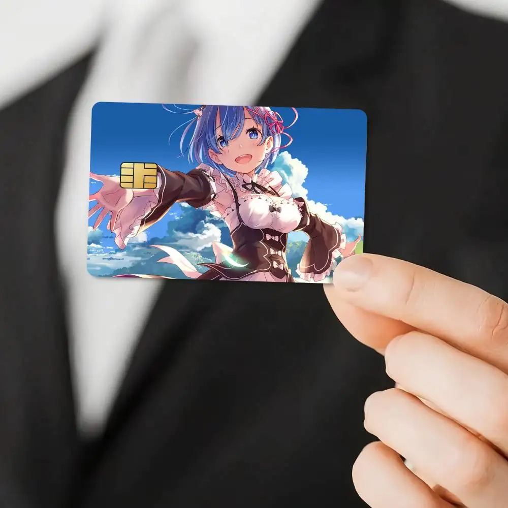 Anime Rem Rezero Poster Credit Card Skin Stickers for Bank Access Protective Film Cover Sticker Surprise Gift