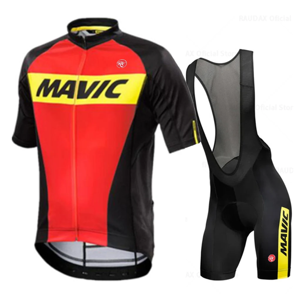 2024 Rx MAVIC New Cycling Compressed Summer short Sleeve cycling set Men\'s Mountain Cycling Sweatshirt Team Cycling clothing