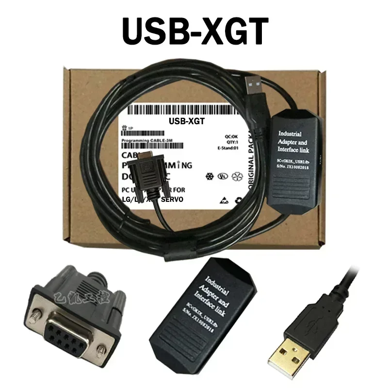 USB-XGT Suitable for LG/LS Power Generation XGT Series PANEL Text Black Programming Cable Download Data Cable 3m