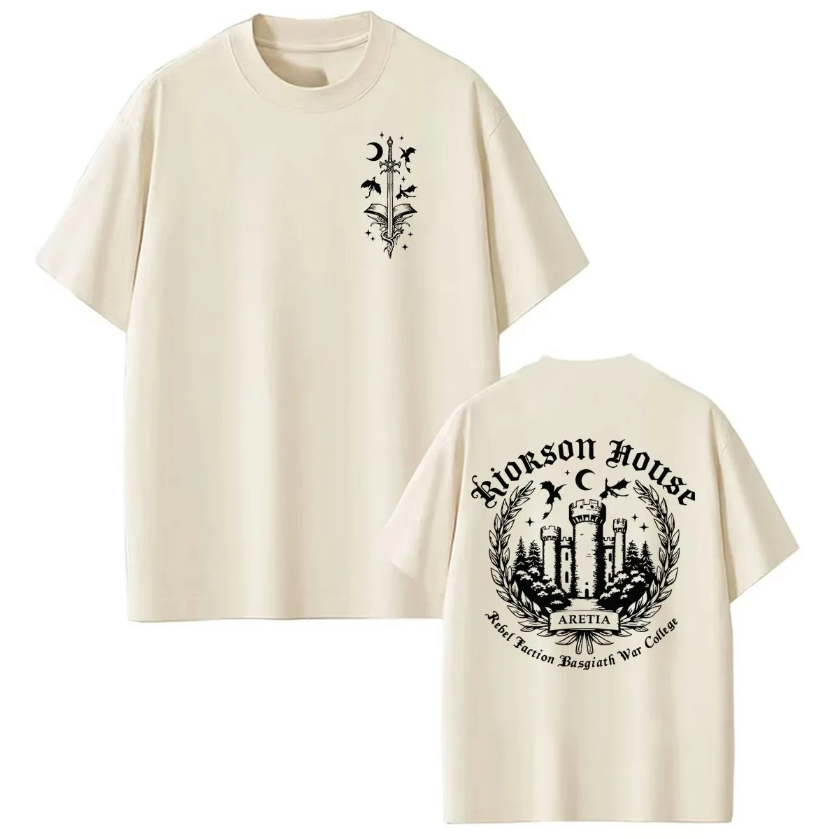 Summer Xaden Riorson Fourth Wing Basgiath War College T Shirts Men Women Clothing Fashion Cotton Short Sleeve Casual Clothing