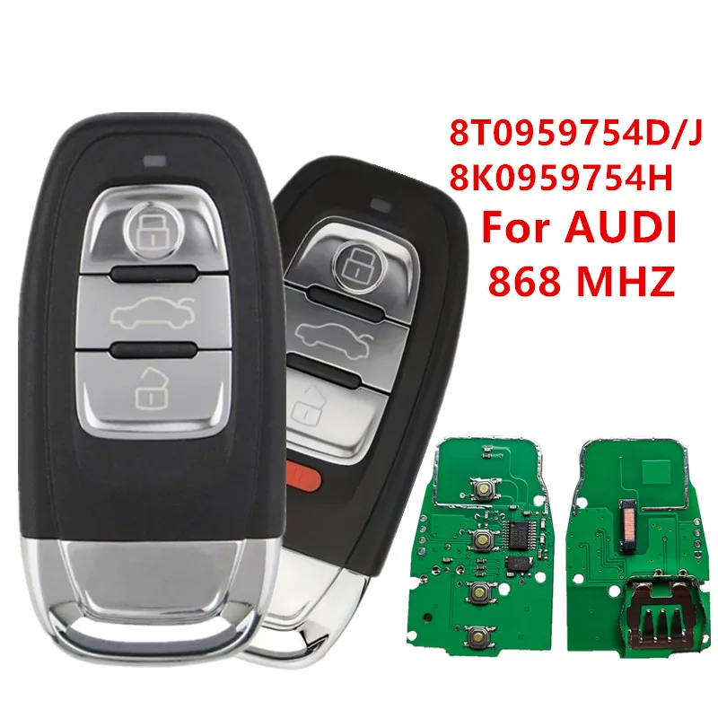 

3/4 Buttons 868 MHZ 8T0 959 754D/C Smart Remote Control Car Key For Audi Q5 A4L A5 A6 A7 A8 RS4 RS5 S4 S5