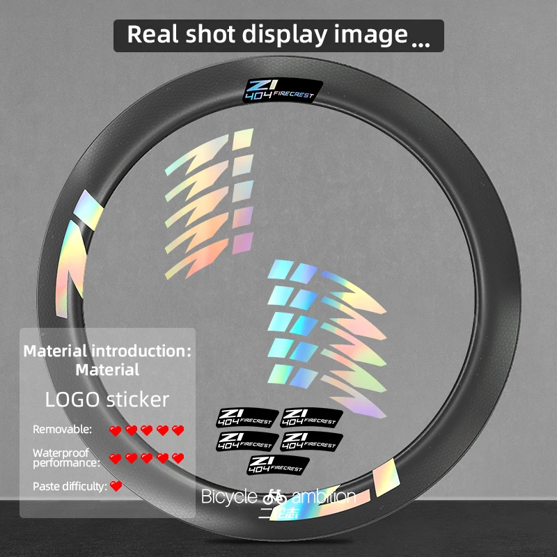 

For 2021 Zipp 404 Wheel Stickers - PVC, Custom Fit, Bicycle Accessories, MTB Accessories, Decorative, No Residue