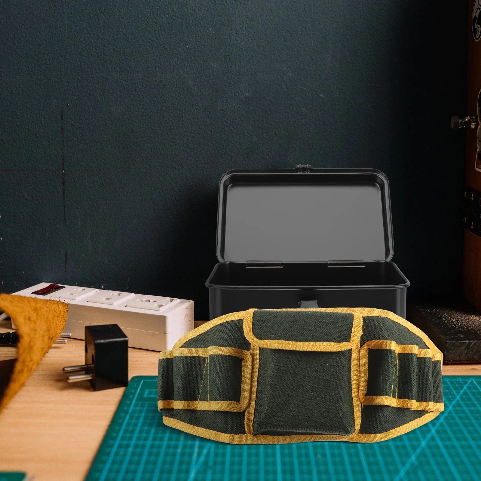 

Tool Bag For Men Canvas Multi Grid Tool Storage Container Electrician Shoulder Bag Plumber Maintenance Organizer Pouch