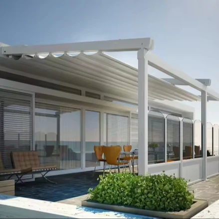 

High Quality Custom Folding Terrace Electric Retractable Roof Waterproof Aluminum Alloy Eco Friendly Modern Balcony Canopy