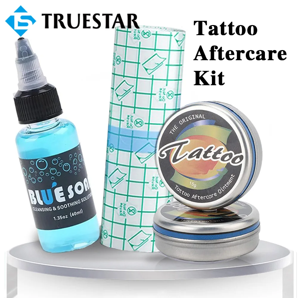 

Tattoo Aftercare Kit Includes Tattoo Aftercare Balm Green Soap and Tattoo Repair Film for Tattoo After Repair Healing Supplies