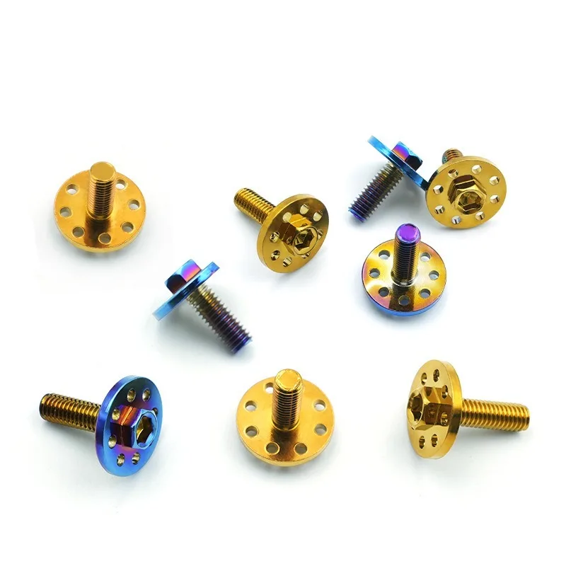 

Big Head Flange Bolt Motorcycle / Electric Vehicle Assembly Accessories Automobile / License Plate Screw M6