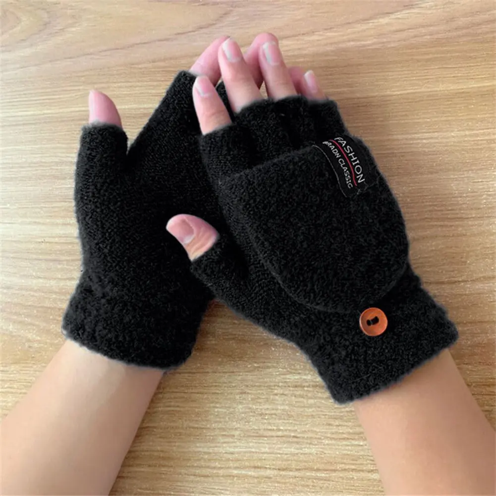 USB Heating Gloves Double-Sided Heating Gloves Washable Rechargable MittensThermal Fingerless Hand Winter Warmer Outdoor Gloves