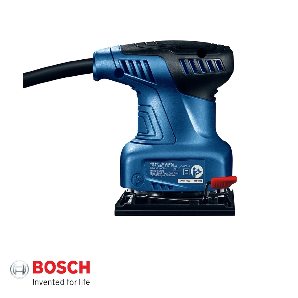 Bosch GSS 140 Professional 220W Orbital Sander Bosch Original Power Tool Sandpaper Machine for Woodworking and Wall Surfaces