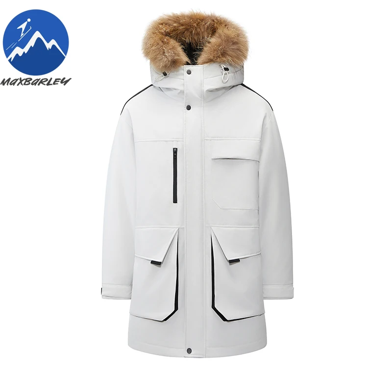 Maxbarley New Down Jacket Fashion 90% Duck Down Hardshell Ski Anti-Cold Parka Casual Daily Style Autumn Winter Puffer Coat