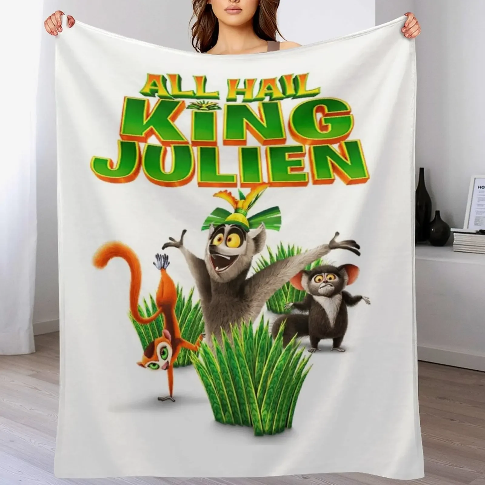 

all hail king julien gift for fans all hail king julien crimson Throw Blanket Bed Fashionable Large Travel Blankets