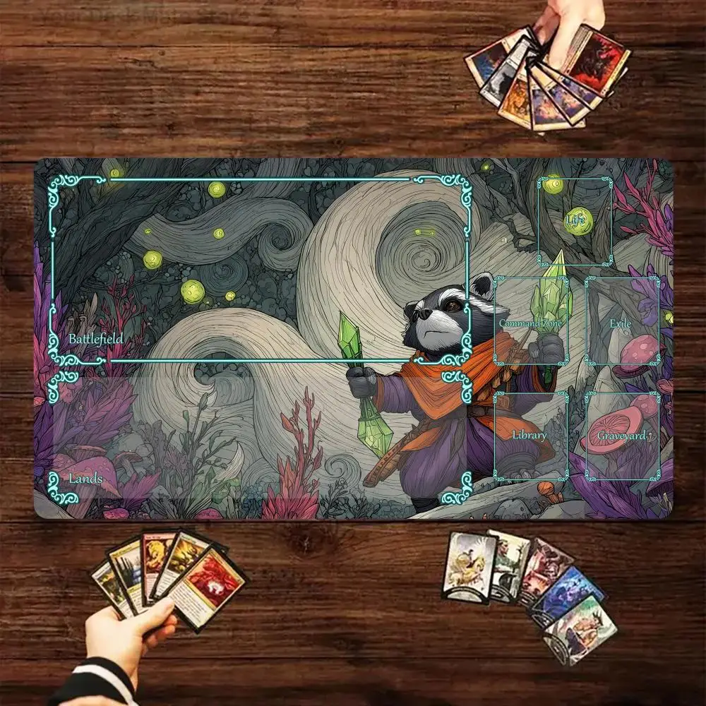 Magic Card Battle Mat Ukiyo-e themed anime warrior design MTG Playmat 14x24inch gathering gaming mats tapete TCG mtg Mouse pad
