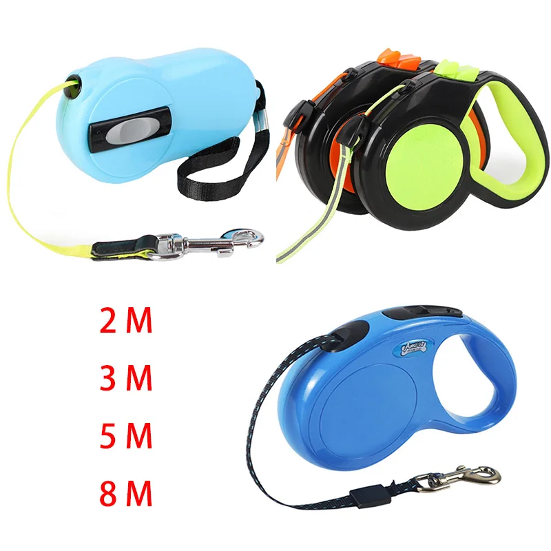 Clearance Sale 2m 3m 5m 8m Dog Leash Retractable Lead For Small Medium Dog Accessories Adjustable Durable Walking Hiking Bulldog