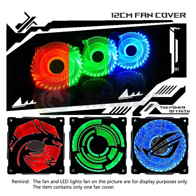 New DIY Fan Protective Net Cover 120MM Acrylic Cover Use For 12cm Radiator 120mm Fan Cool For Computer Case Cooling， 3Pcs/pack