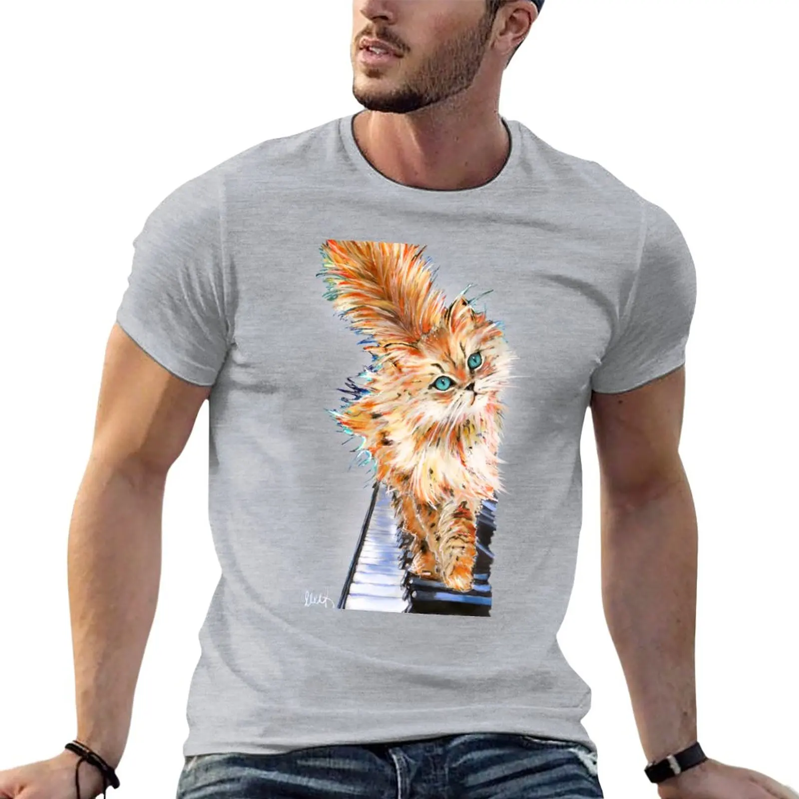 

Cat T-Shirt Aesthetic clothing blanks heavyweight t shirts for men