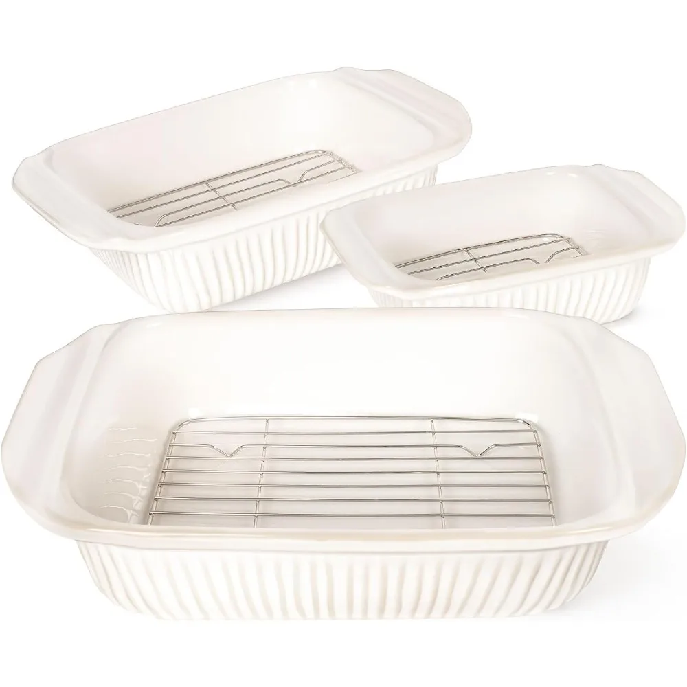 

Кастрюли Artena для духовки, керамическая форма для выпечки, большая сковорода для лазаньи с ручками, форма для запекания, прямоугольная форма