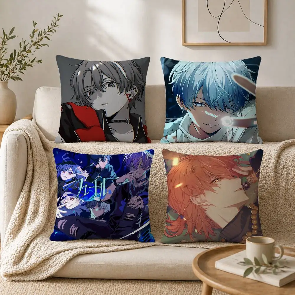 

Vivid BAD SQUAD Akito Shinonome Toya Aoyagi Pillow Case for Sofa Living Room Home office Decor Protective Cover