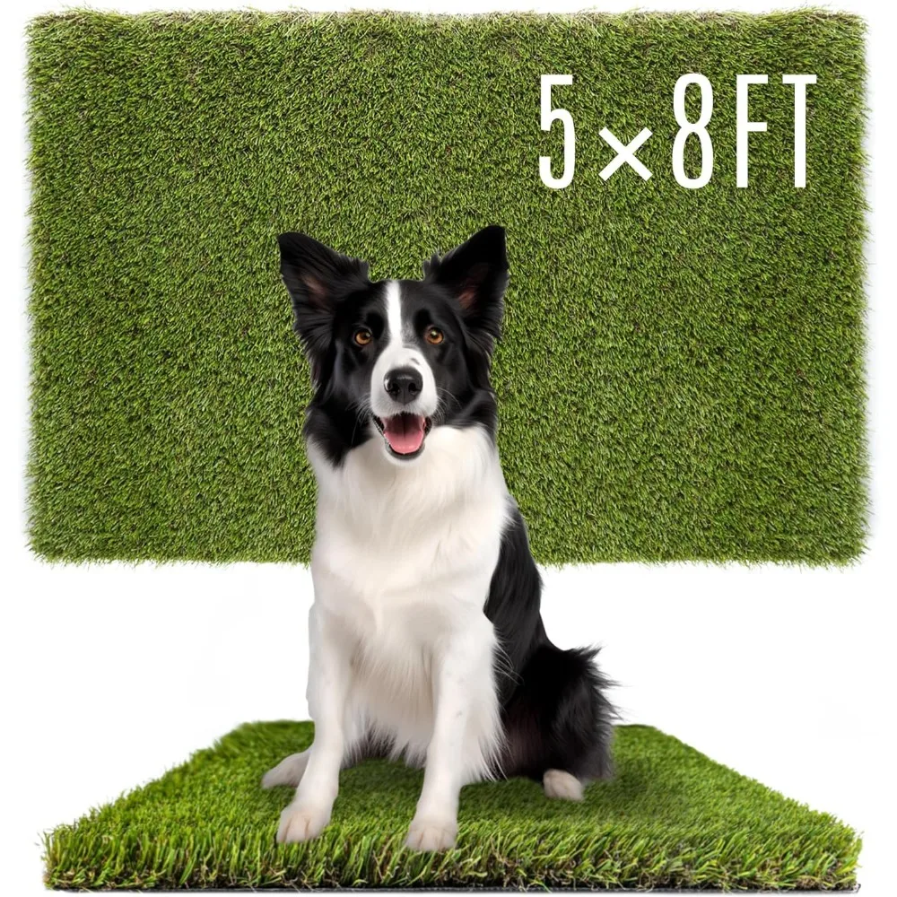 

5 x 8 FT Artificial Grass Pee Pads for Dogs Potty Fake Grass Rug Turf Mat Training Indoor Outdoor Garden Lawn Artificial Grass