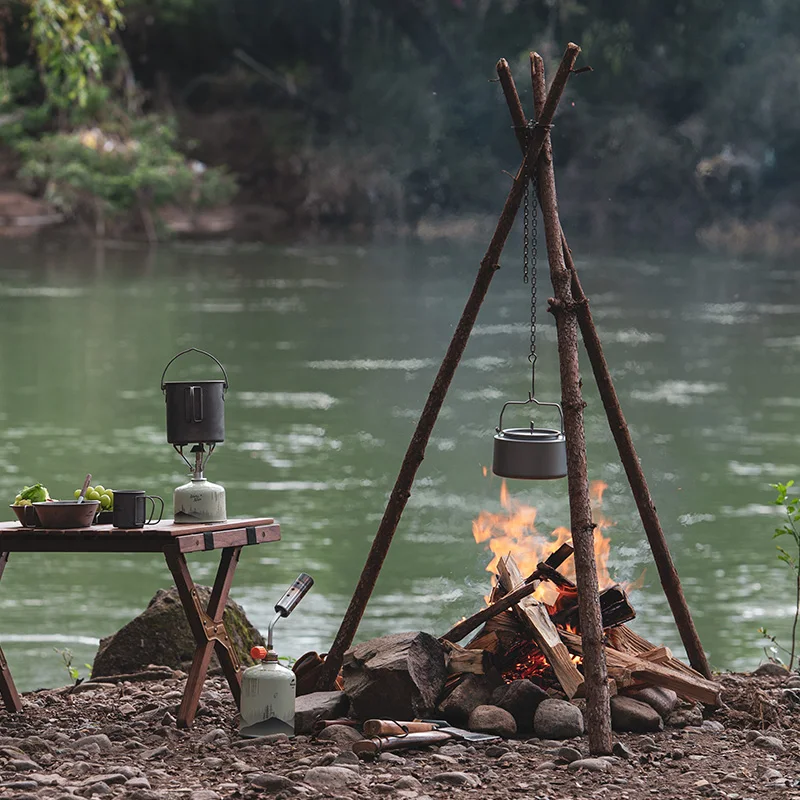 Tetera portátil para acampar al aire libre